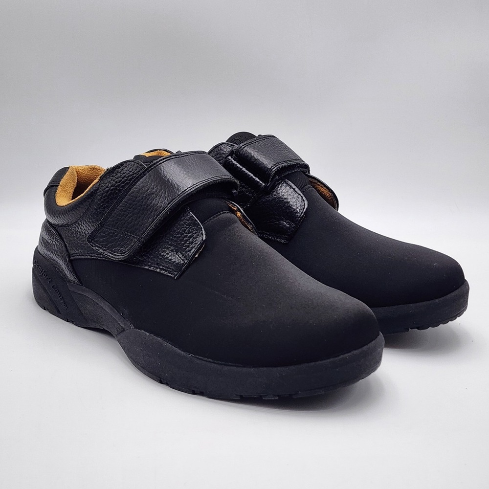 Dr. Comfort Brian Shoes Men 13 XW Black Stretchable Diabetic Hook Loop 6410‎